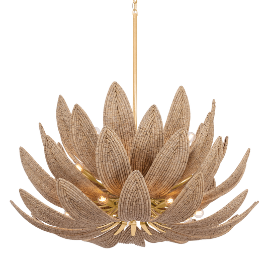 Corbett Varanasi 28-Light Chandelier Vintage Gold Leaf