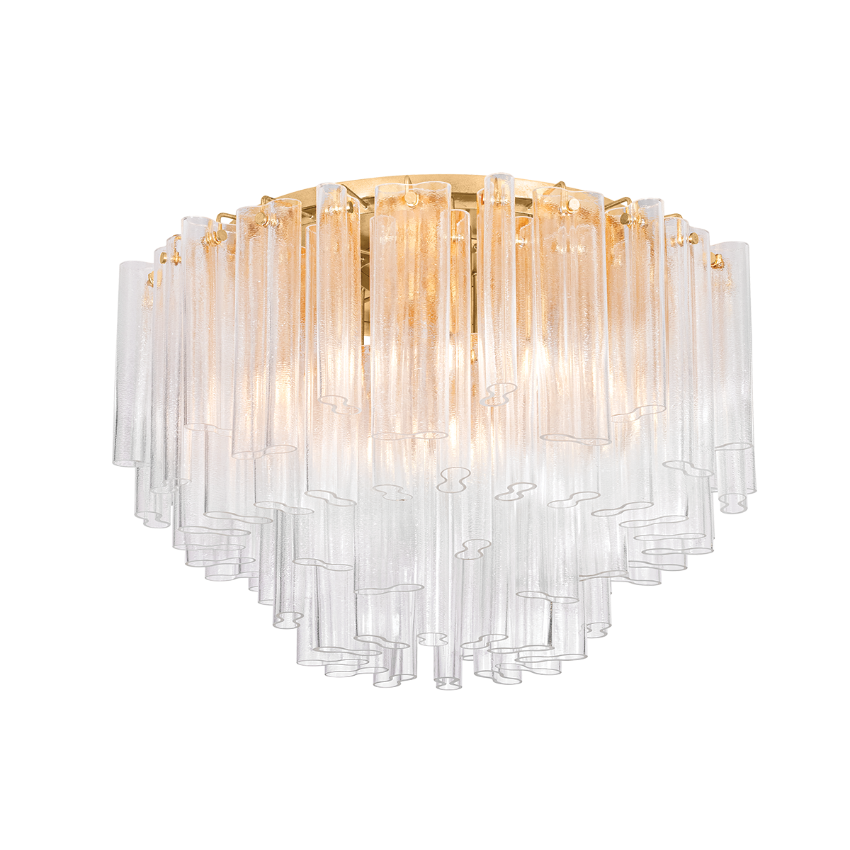 Corbett Varenna 15-Light Flush Mount Vintage Gold Leaf