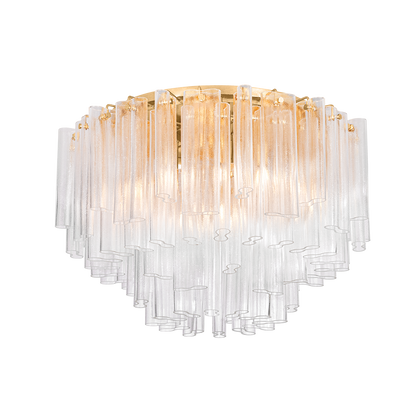 Corbett Varenna 15-Light Flush Mount Vintage Gold Leaf