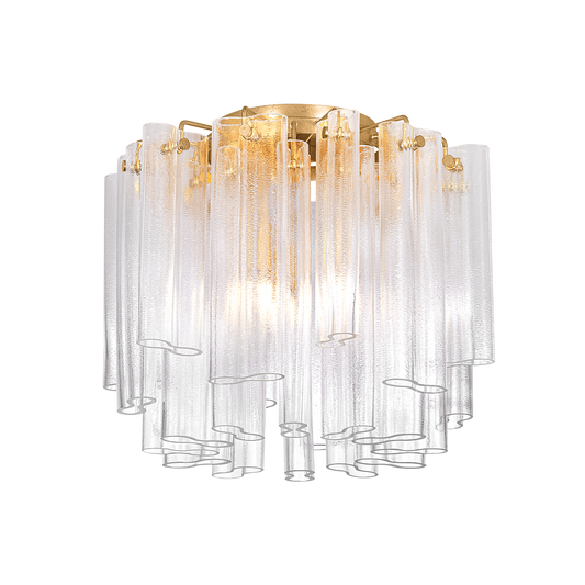 Corbett Varenna 3-Light Flush Mount Vintage Gold Leaf