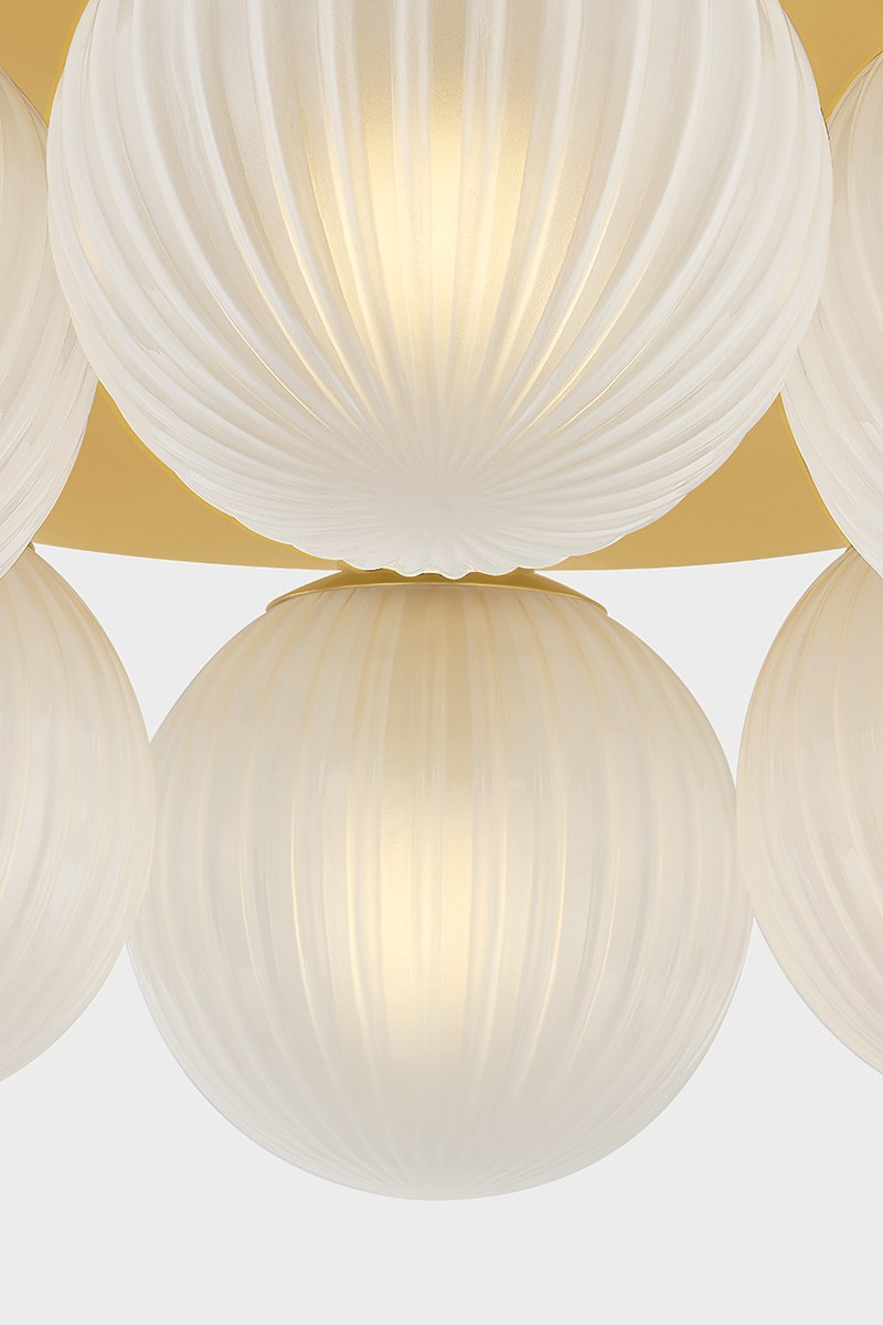 Corbett Vernazza 8-Light Flush Mount Vintage Polished Brass