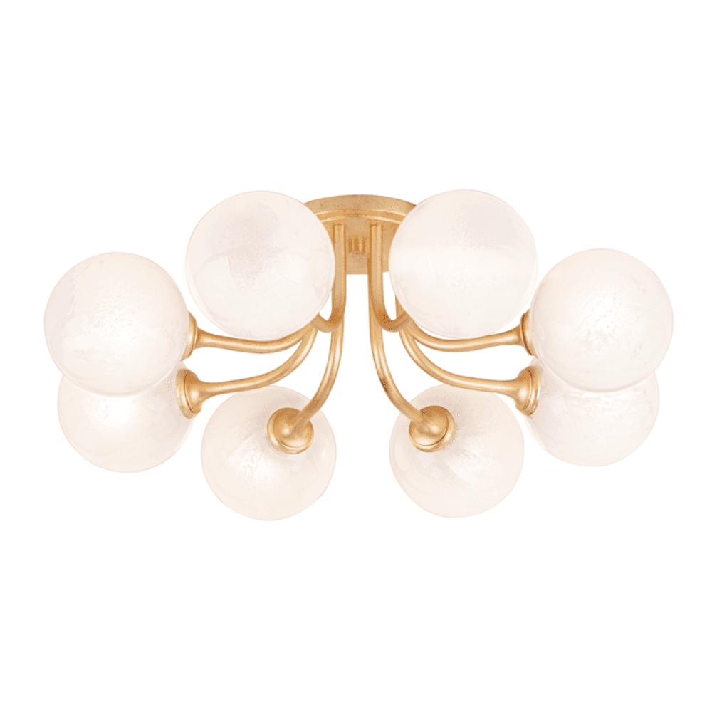 Corbett Onyx Semi Flush Mount Gold