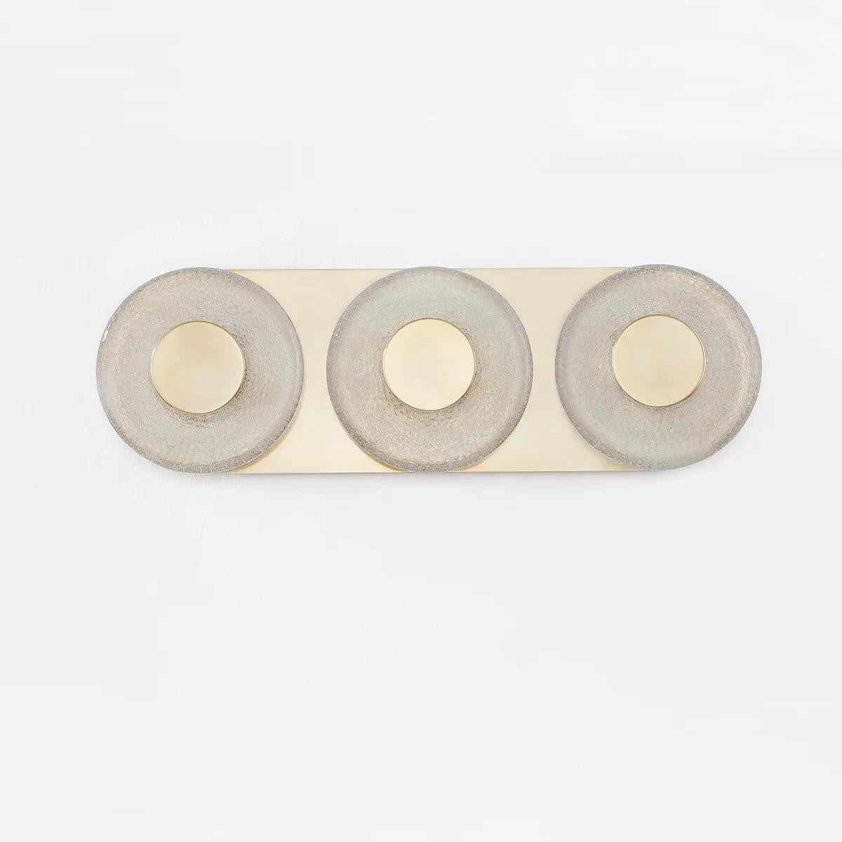 Corbett Pearl Wall Sconce, 3-Light, LED, Vintage Brass, 19.5"H (351-03-VB 95EM)