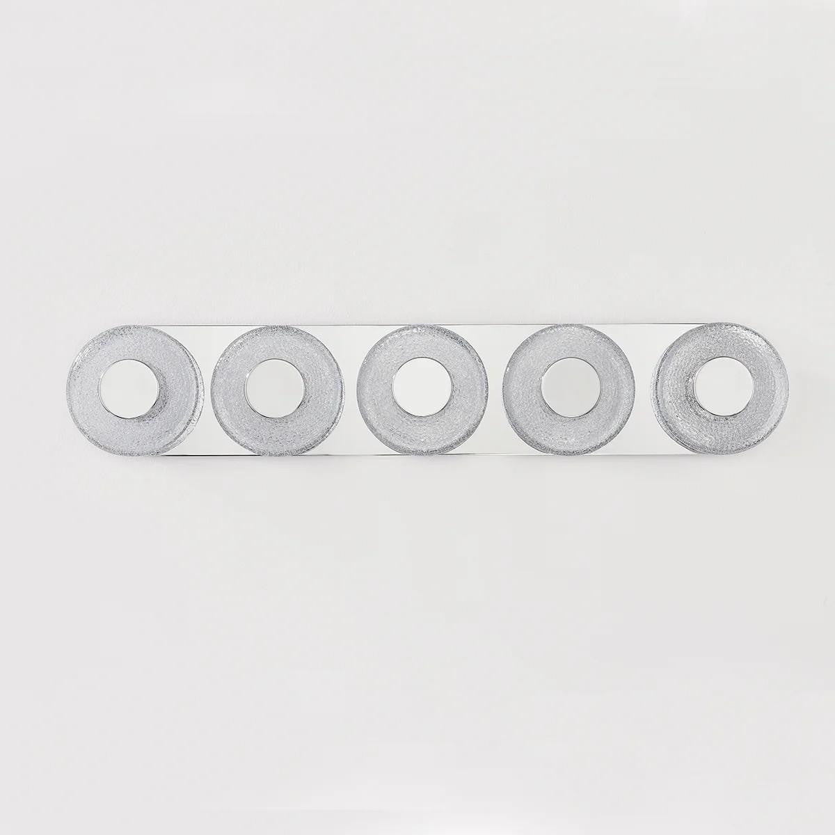 Corbett Pearl Wall Sconce, 5-Light, LED, Polished Nickel, 32.75"H (351-05-PN 95EN)