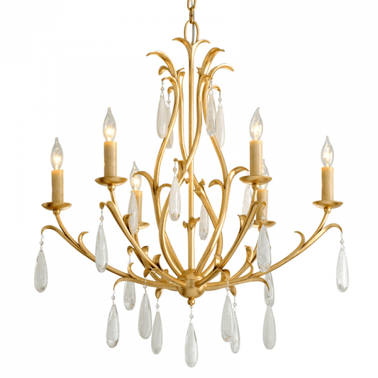Corbett Prosecco Chandelier Gold Leaf