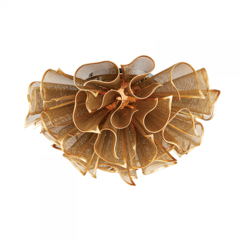 Corbett Pulse Semi Flush Mount Gold