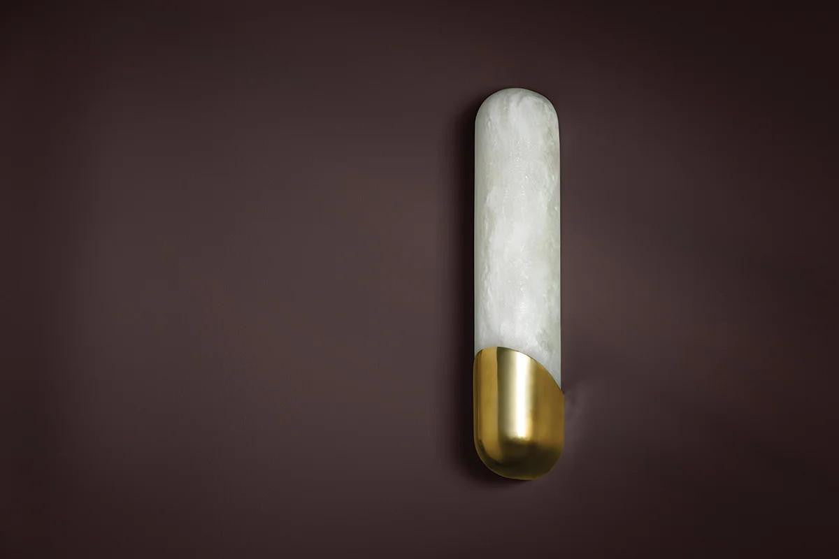 Corbett Rome Wall Sconce, 1-Light, LED, Vintage Brass, 19.25"H (345-19-VB 95E2)