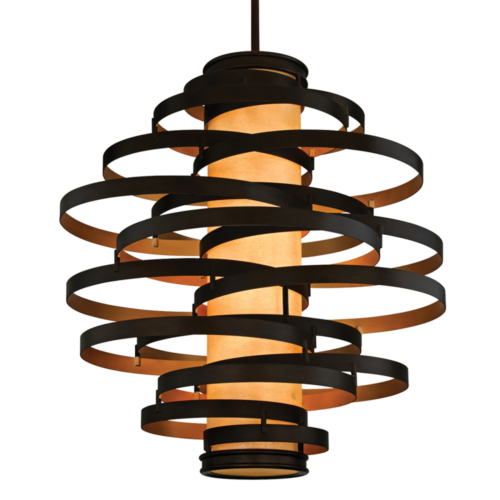 Corbett Vertigo Chandelier Silver Leaf