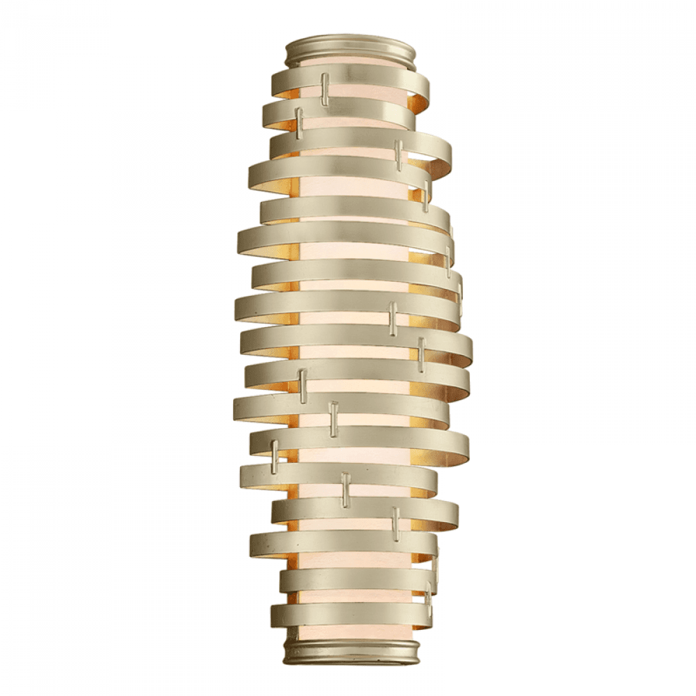 Corbett Vertigo Wall Sconce Modern Silver Leaf