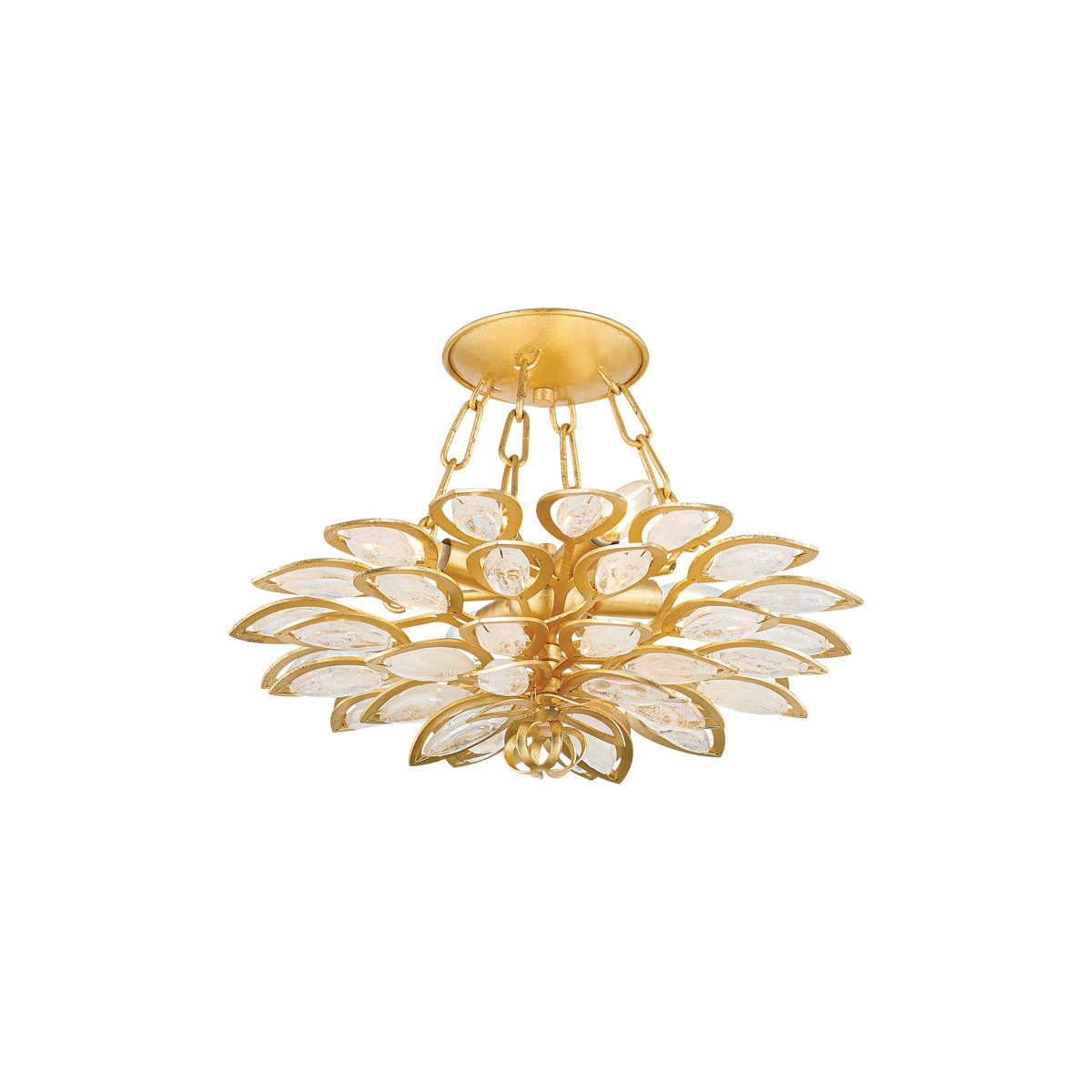 Corbett Vittoria Semi Flush Mount Gold