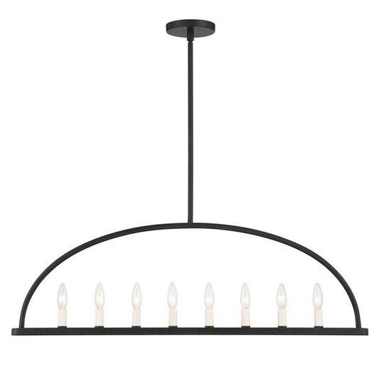 Crystorama Abbott 8 Light Chandelier Black