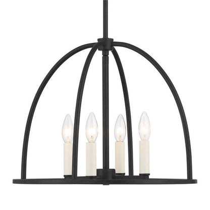 Crystorama Abbott 4 Light Chandelier Black