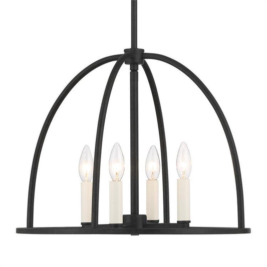 Crystorama Abbott 4 Light Chandelier Black