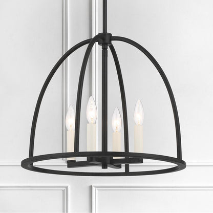 Crystorama Abbott Chandelier - Black 14.75"H