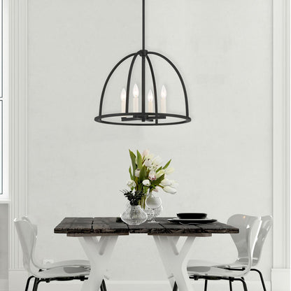 Crystorama Abbott Chandelier - Black 14.75"H