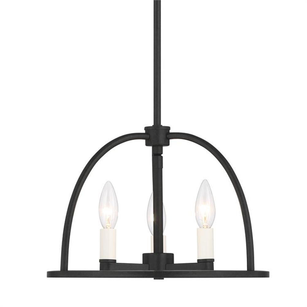 Crystorama Abbott Mini Chandelier Black