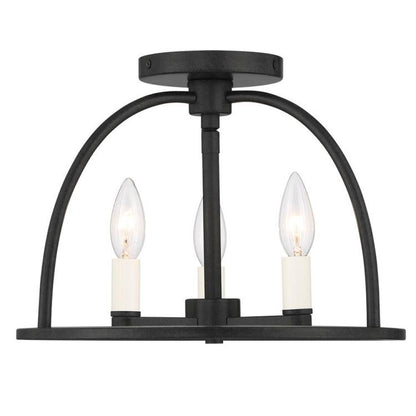 Crystorama Abbott Semi Flush Mount Vibrant Gold