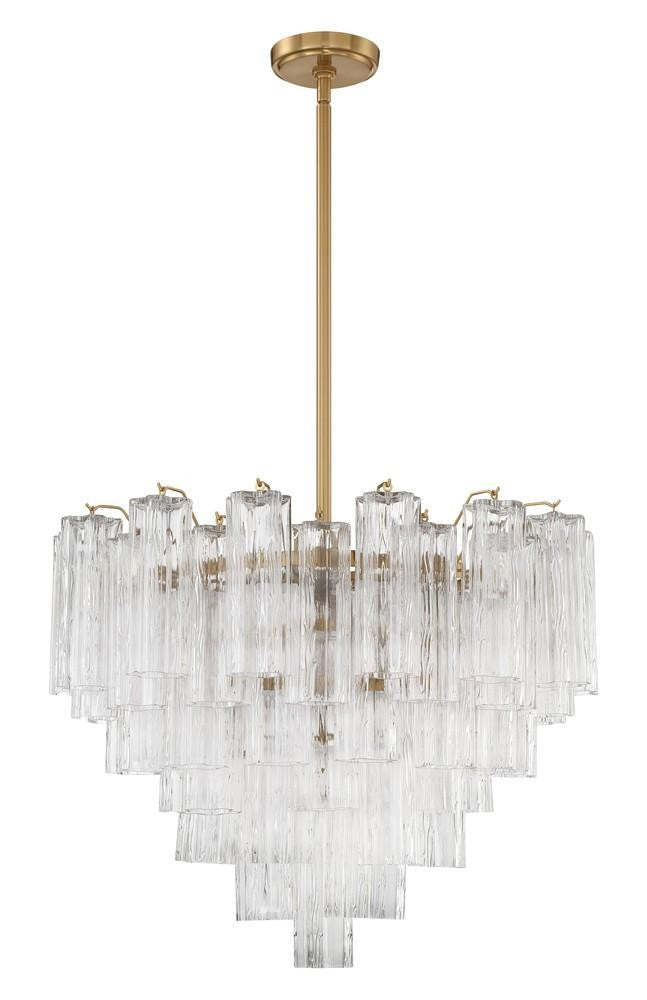 Crystorama Addis 12 Light Chandelier Polished Chrome