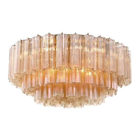 Crystorama Addis 16 Light Flush Mount Aged Brass