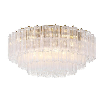 Crystorama Addis 16 Light Flush Mount Aged Brass