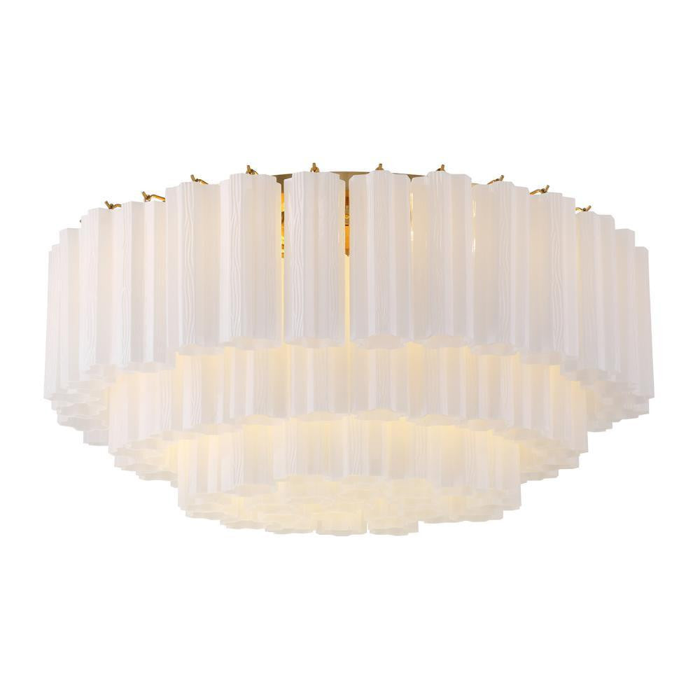 Crystorama Addis 16 Light Flush Mount Aged Brass