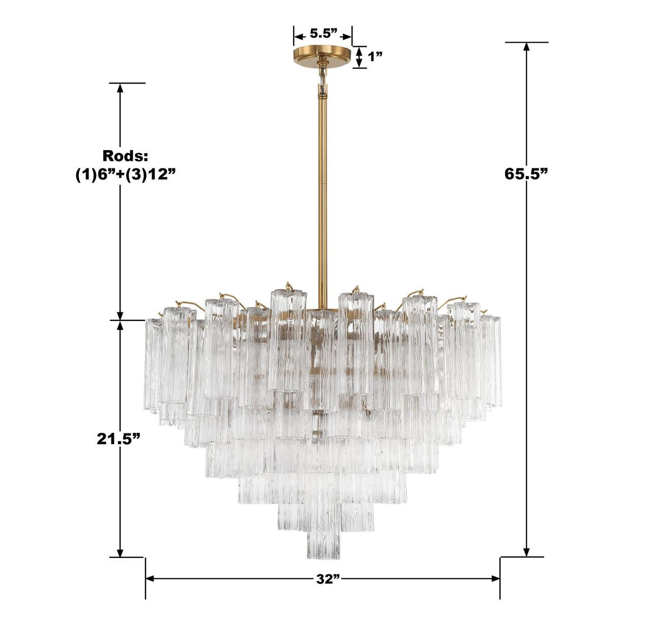Crystorama Addis 16 Light Chandelier Polished Chrome