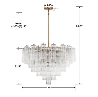 Crystorama Addis 16 Light Chandelier Polished Chrome