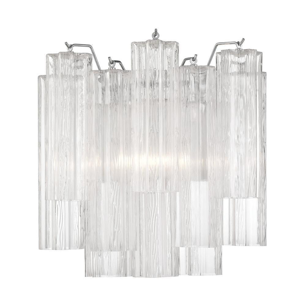 Crystorama Addis 2 Light Sconce Polished Chrome