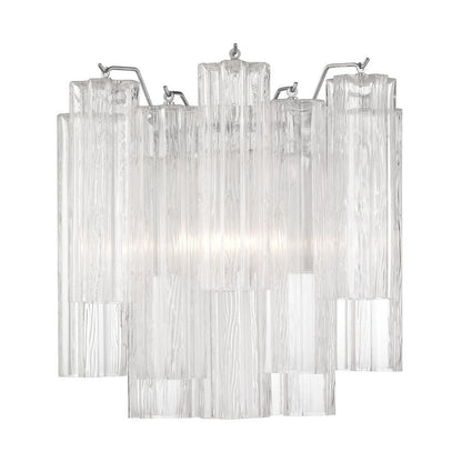 Crystorama Addis 2 Light Sconce Polished Chrome