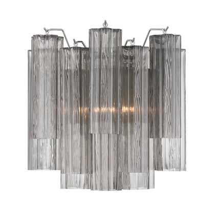 Crystorama Addis 2 Light Sconce Polished Chrome