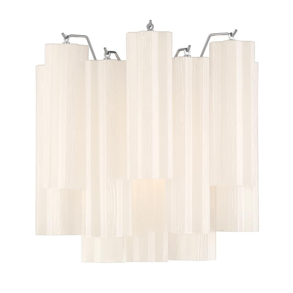Crystorama Addis 2 Light Sconce Polished Chrome
