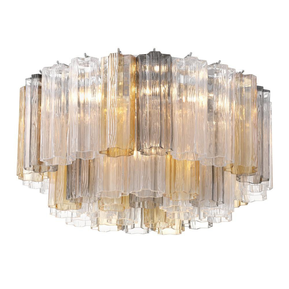 Crystorama Addis 7 Light Flush Mount Polished Chrome