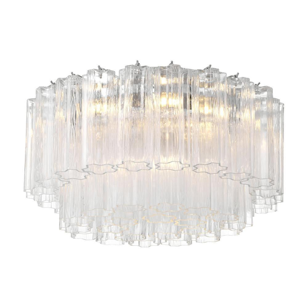 Crystorama Addis 7 Light Flush Mount Polished Chrome