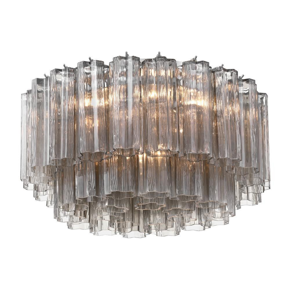 Crystorama Addis 7 Light Flush Mount Polished Chrome