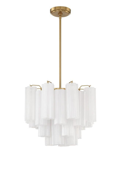 Crystorama Addis 4 Light Chandelier Aged Brass