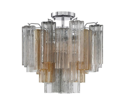Crystorama Addis Semi Flush Mount Polished Chrome