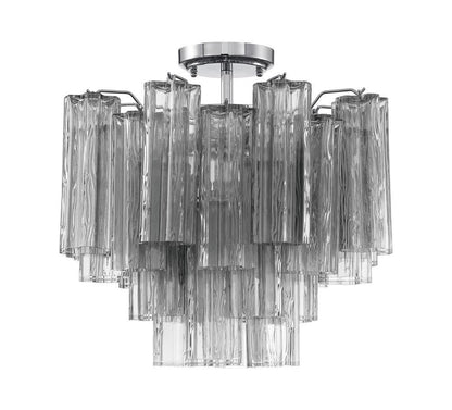 Crystorama Addis Semi Flush Mount Polished Chrome