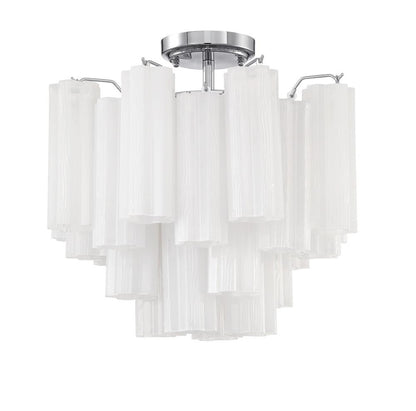 Crystorama Addis Semi Flush Mount Polished Chrome