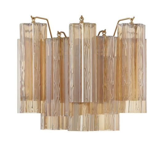 Crystorama Addis Wall Sconce Aged Brass