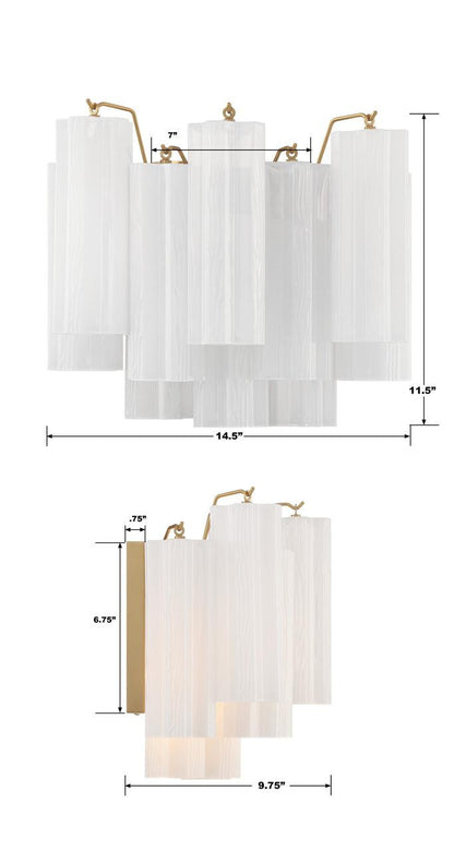 Crystorama Addis Wall Sconce Polished Chrome