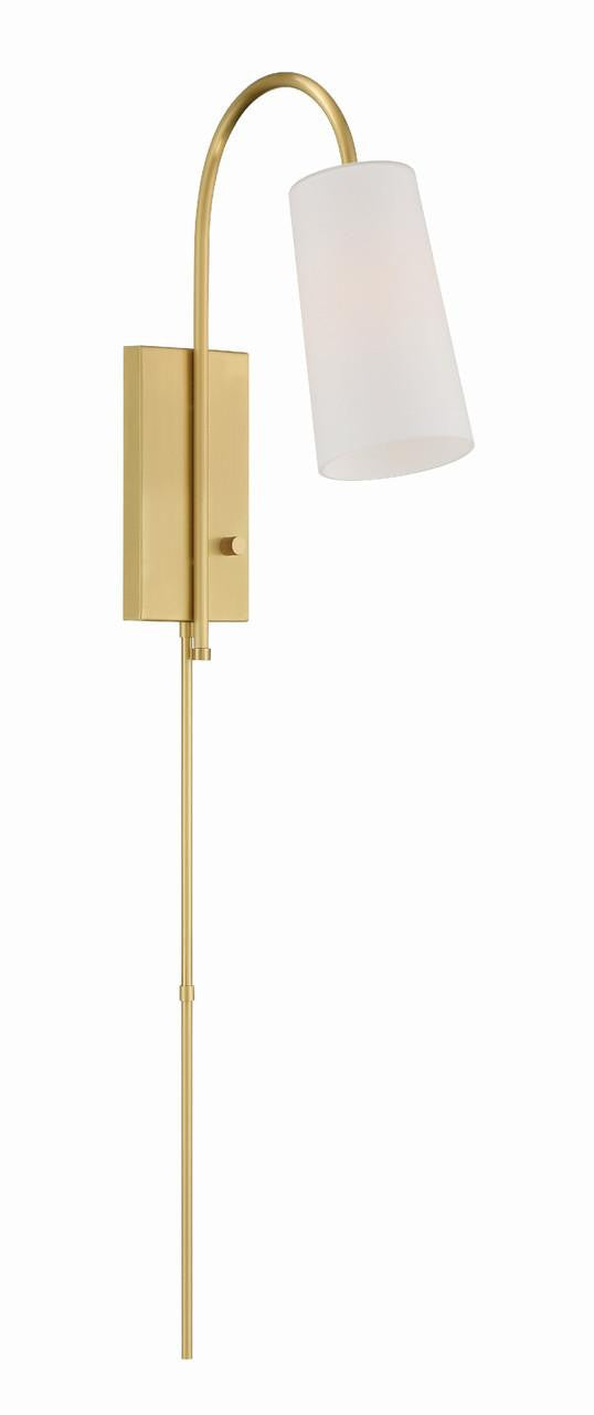 Crystorama Alexa Task Light - Aged Brass 18.5"H