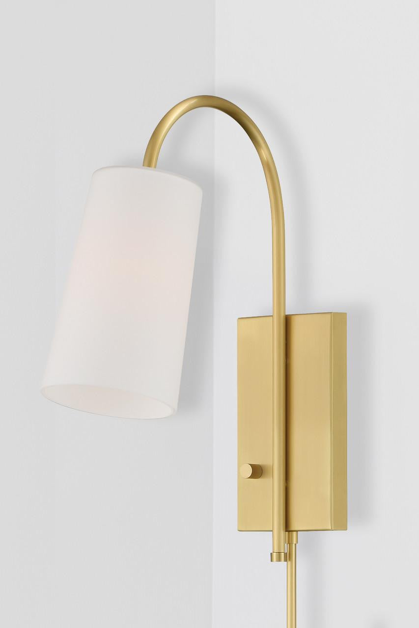 Crystorama Alexa Task Light - Aged Brass 18.5"H