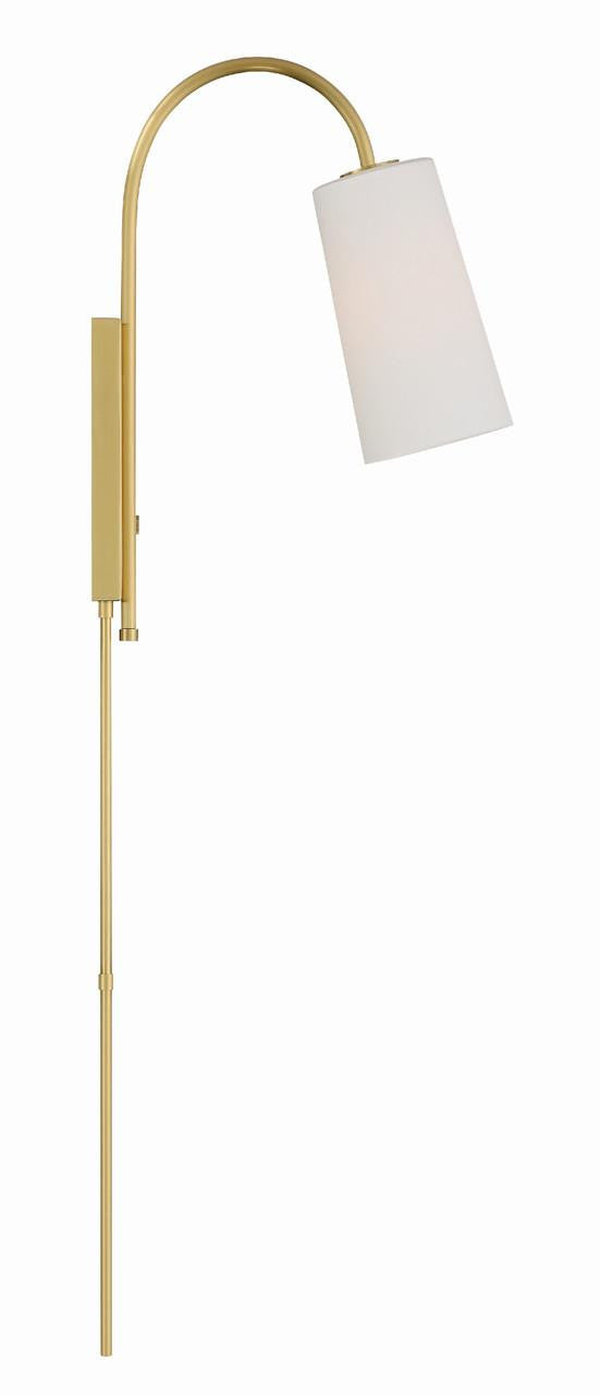 Crystorama Alexa Task Light - Aged Brass 18.5"H