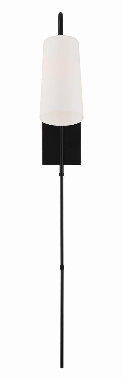 Crystorama Alexa Task Light - Matte Black 18.5"H