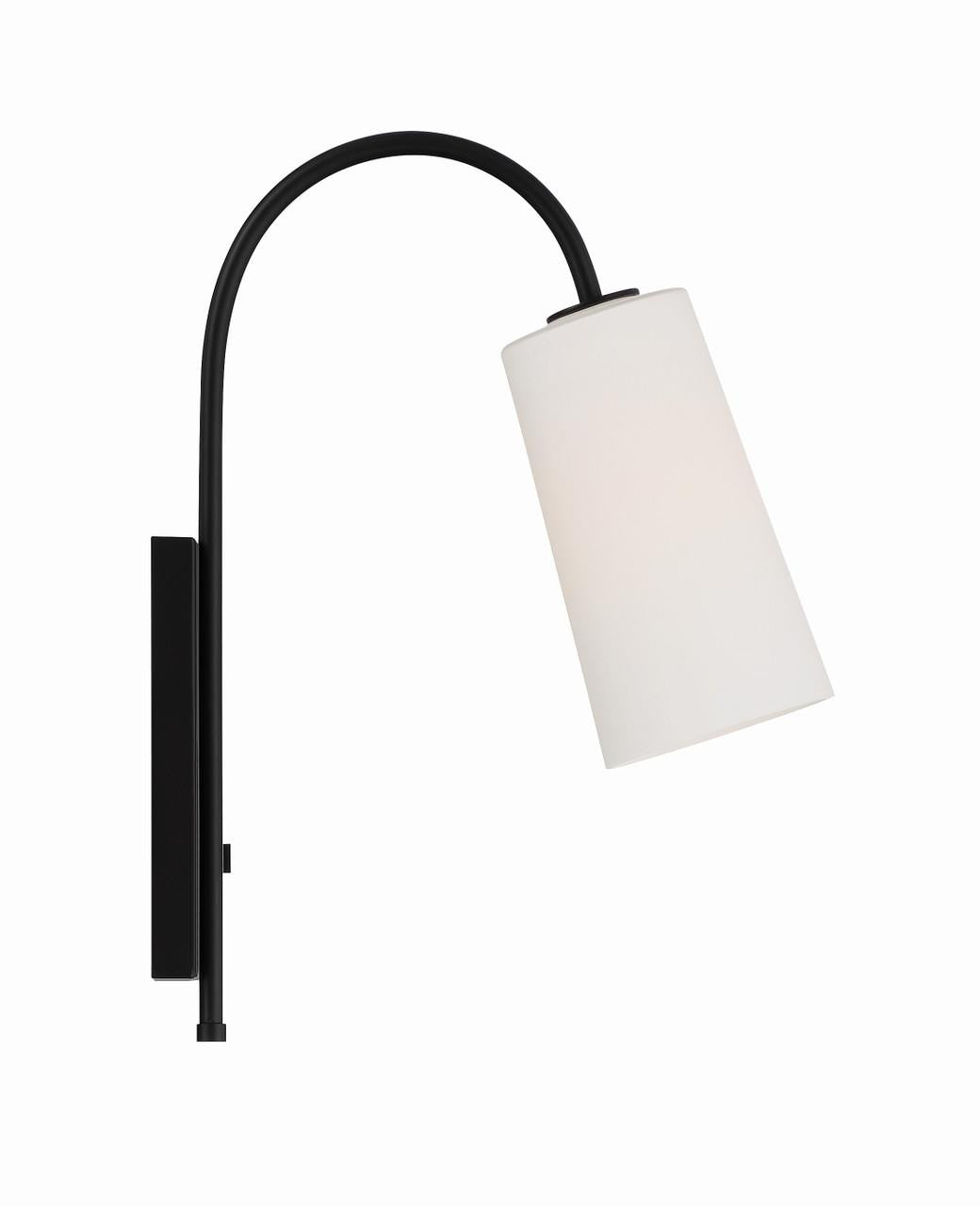 Crystorama Alexa Task Light - Matte Black 18.5"H
