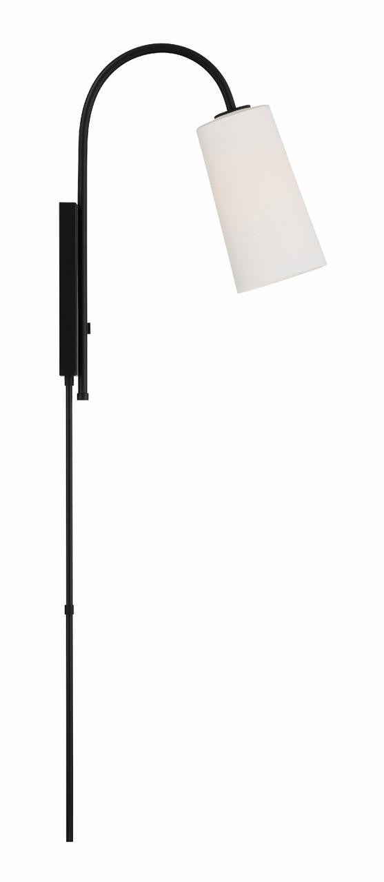 Crystorama Alexa Task Light - Matte Black 18.5"H