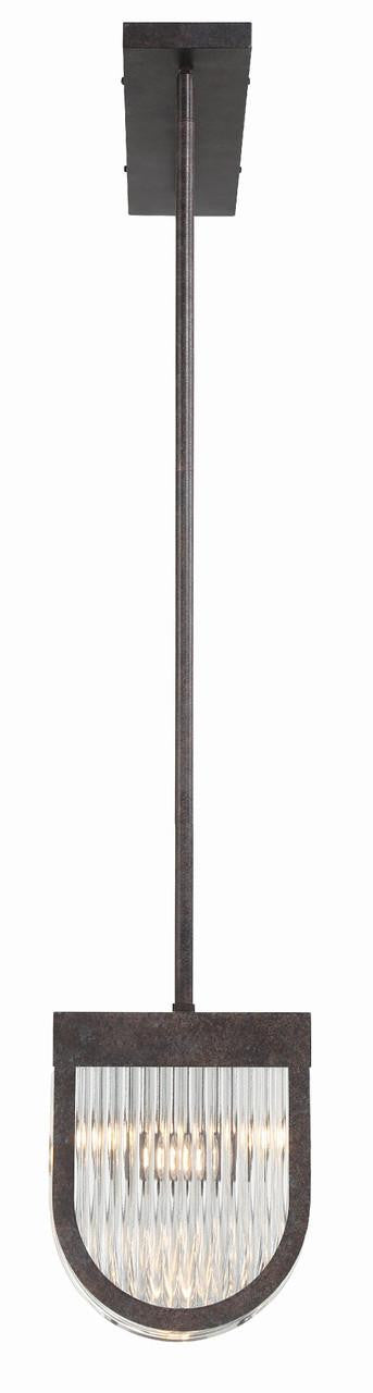 Crystorama Alister Chandelier - Charcoal Bronze, Hand Cut Crystal 8.5"H