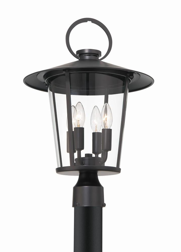 Crystorama Andover Post Light Matte Black