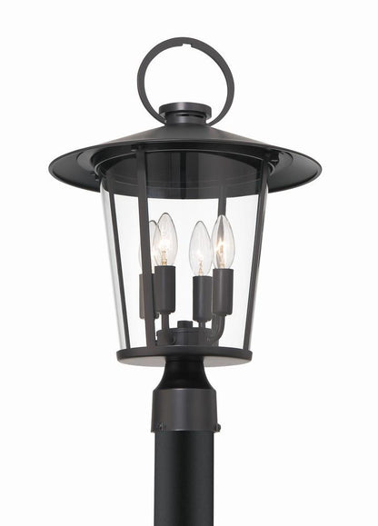Crystorama Andover Post Light Matte Black