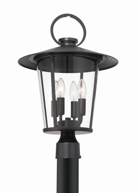 Crystorama Andover Post Light Matte Black